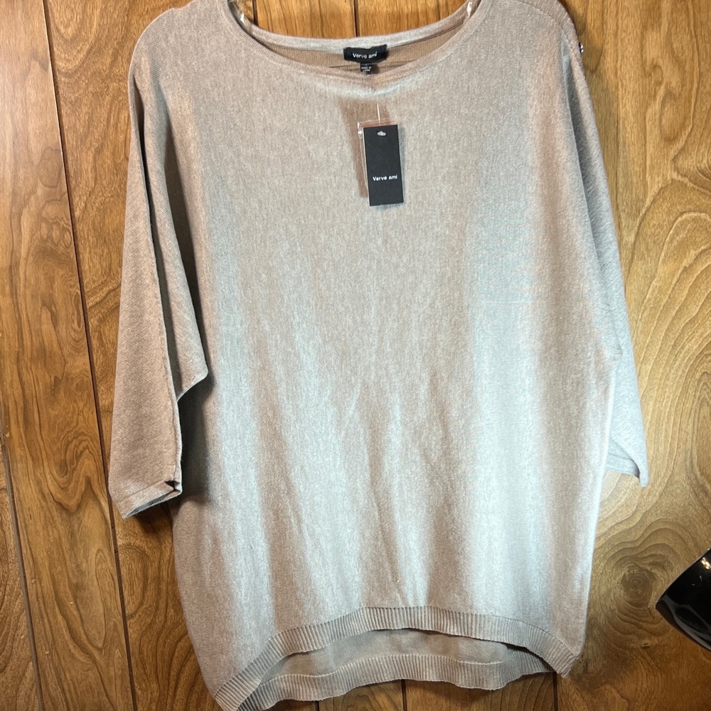 Verve Ami Women's Taupe Crew Neck Sweater